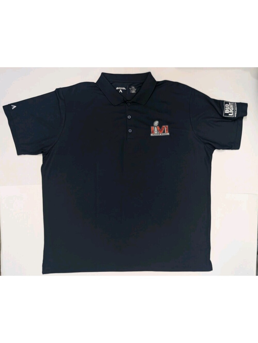 LA Rams Antigua Super Bowl LVI Polo Shirt Mens XXL Navy Blue Bud Light Pique New